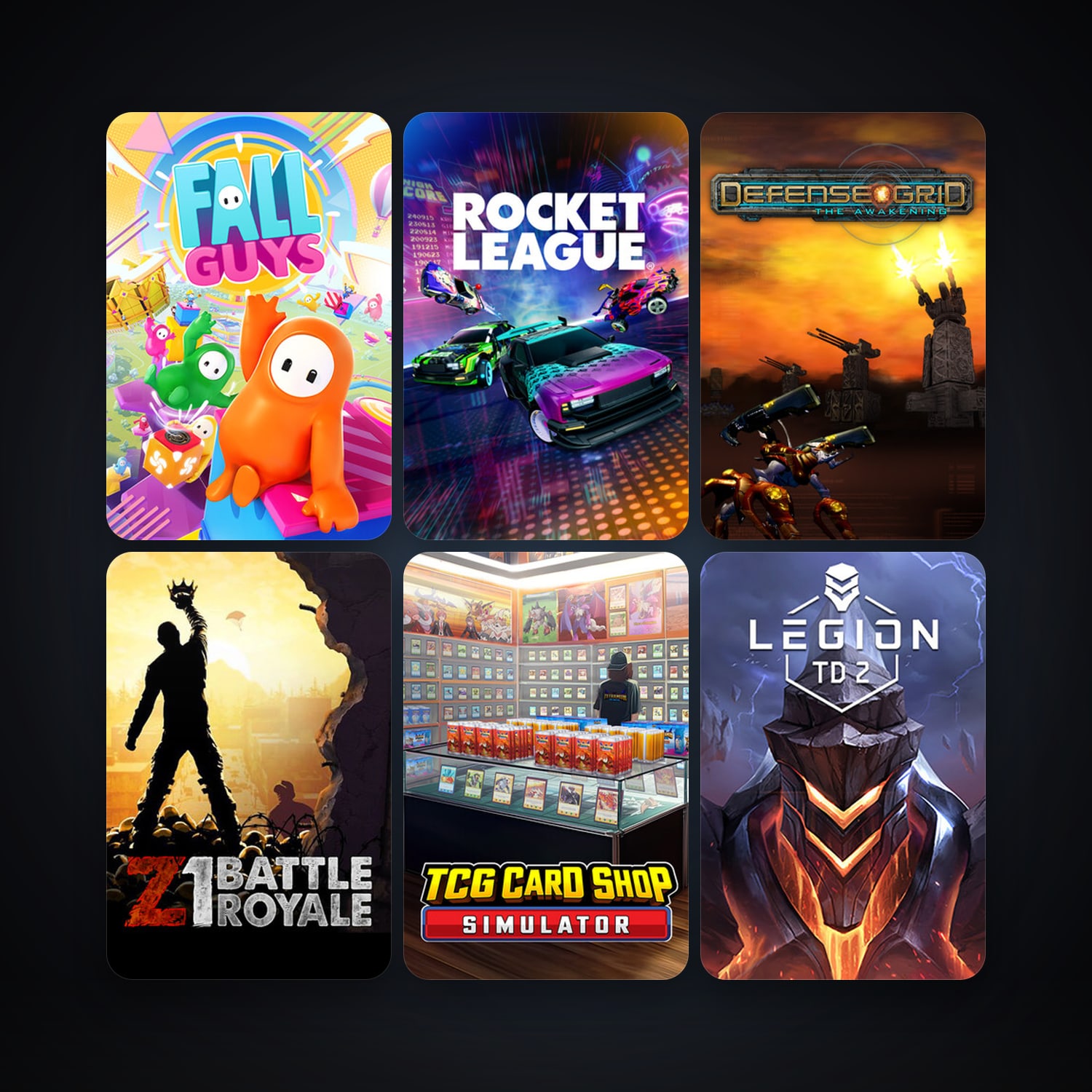 Defense Grid: The Awakening + Rocket League, 41 games, clean — HabibiAccounts
