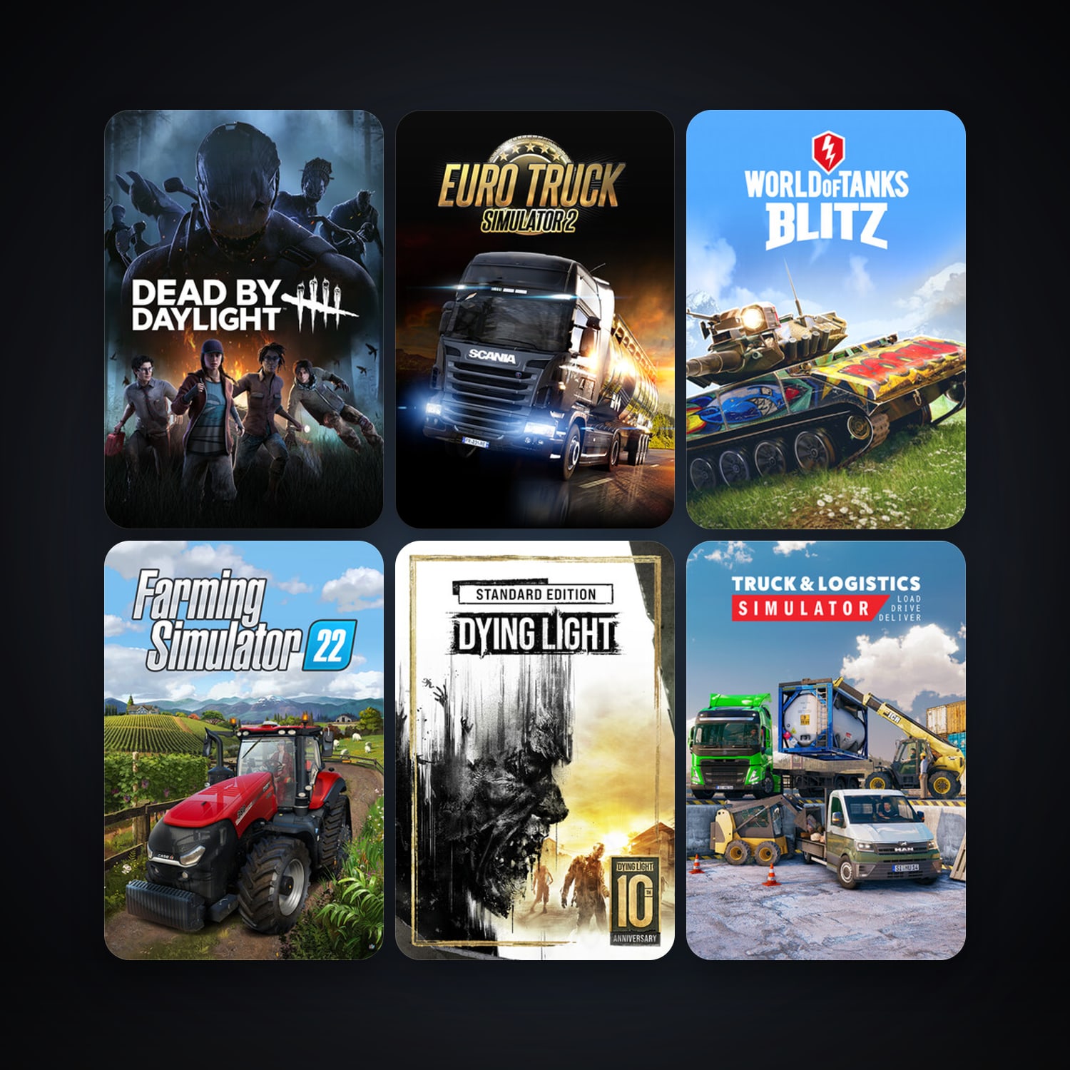 Euro Truck Simulator 2 + Dying Light, 16 games, clean — HabibiAccounts