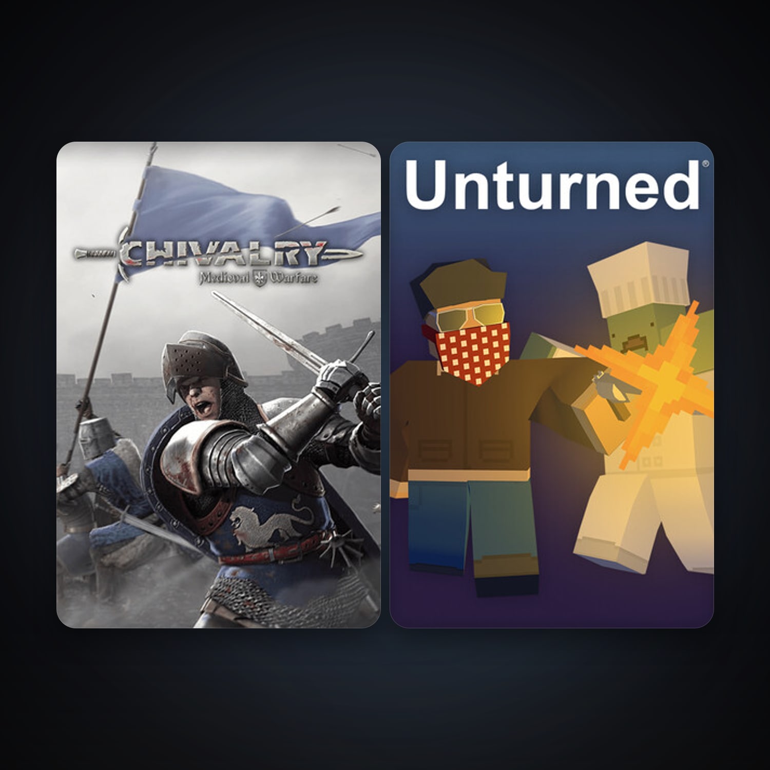 Chivalry: Medieval Warfare + Unturned, 6 games, clean — HabibiAccounts