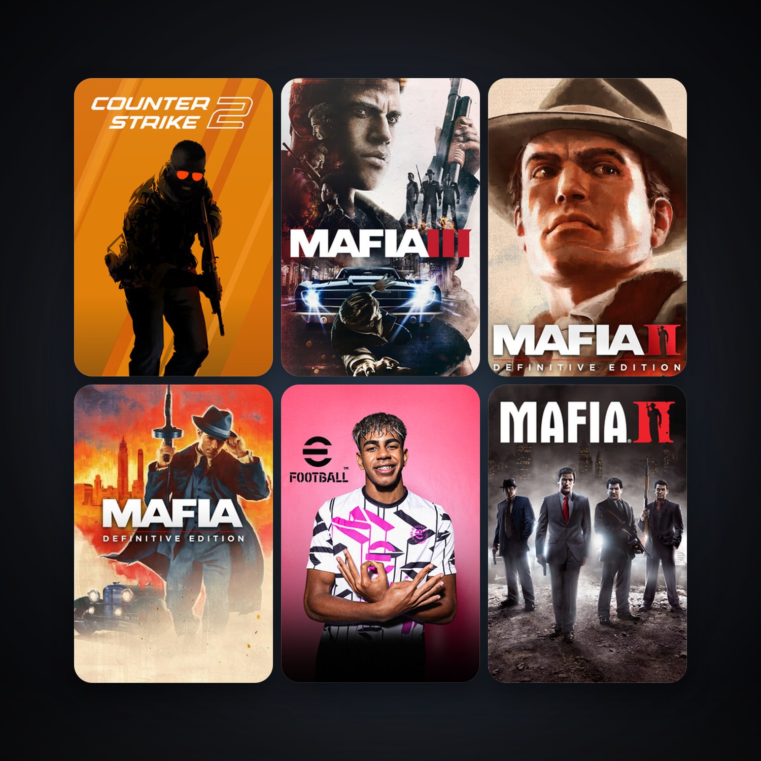 CS2 Prime + Mafia II, 6 games, clean — HabibiAccounts