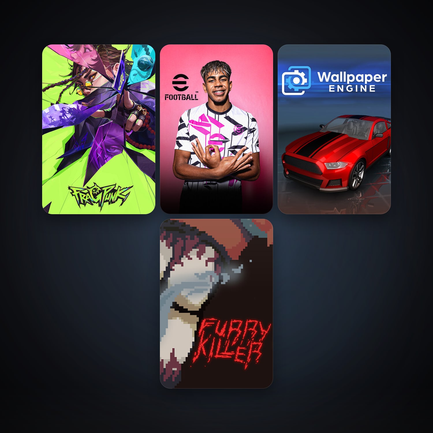 Wallpaper Engine + eFootball 2024, 9 games, clean — HabibiAccounts