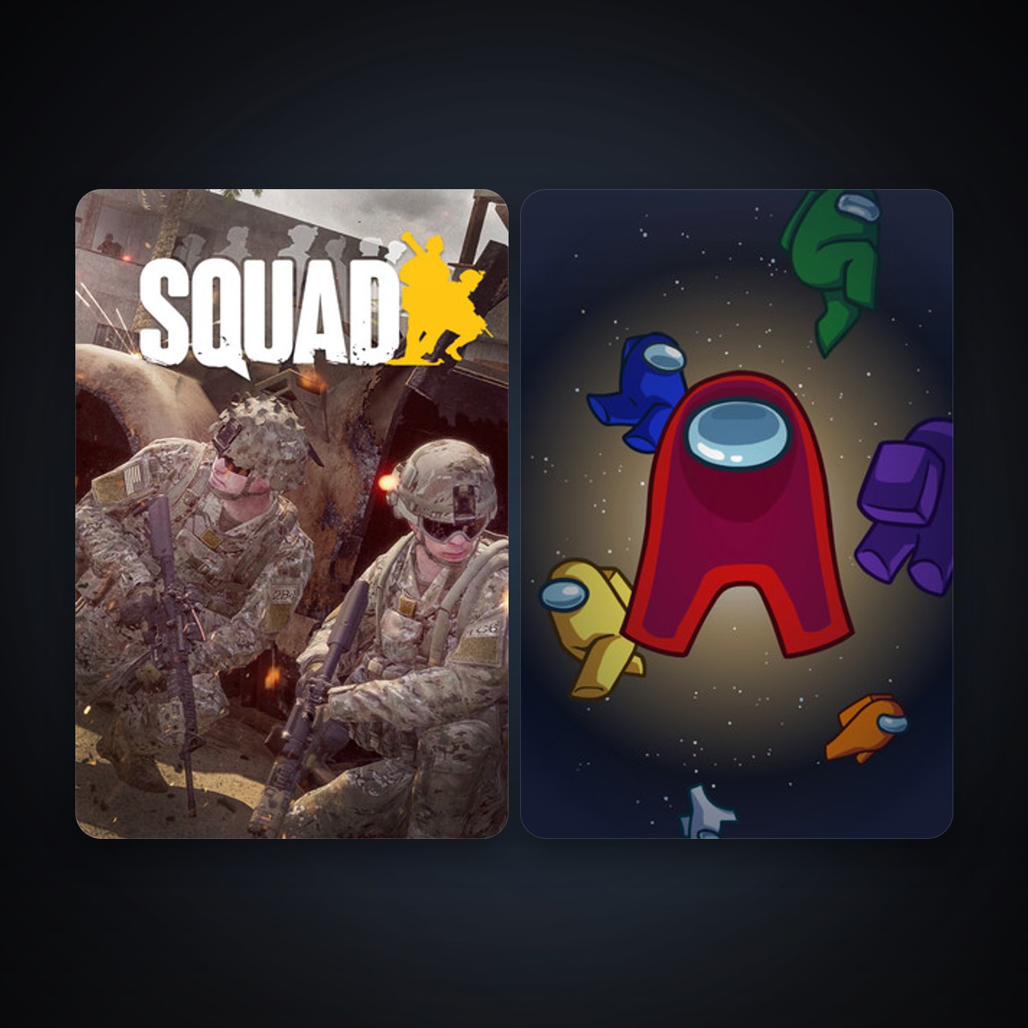 Squad + Among Us, 3 games, clean — HabibiAccounts