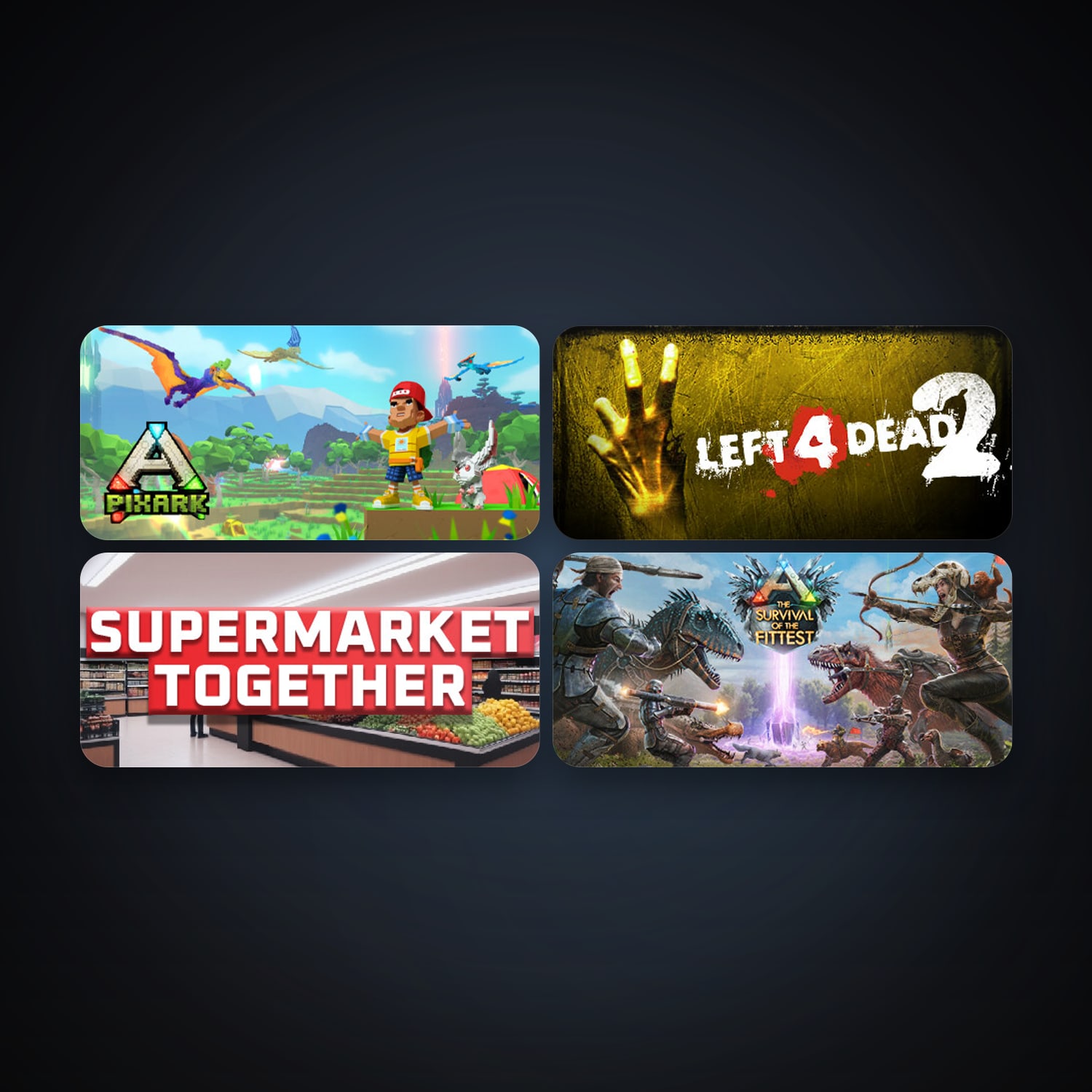 Left 4 Dead 2 + ARK: The Survival Of The Fittest, 6 games, clean — HabibiAccounts