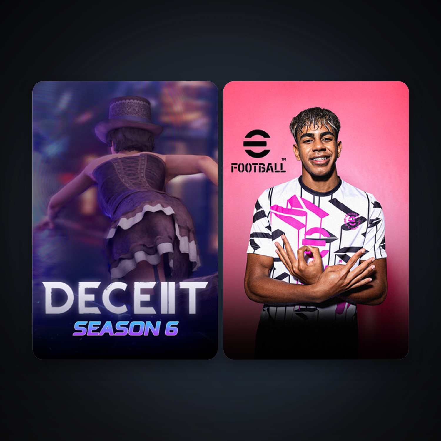 eFootball 2024 + Deceit 2, 4 games, clean — HabibiAccounts