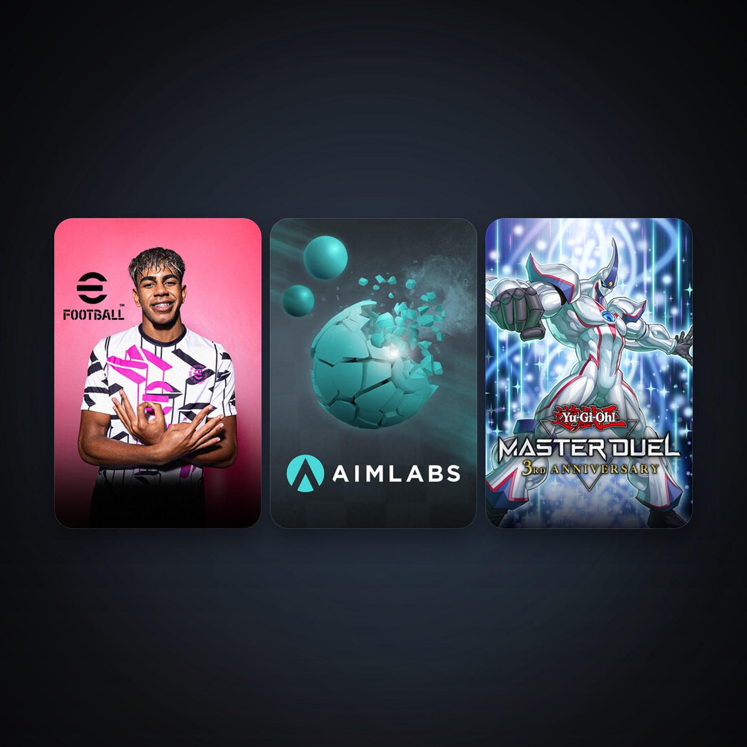 Aimlabs + Yu-Gi-Oh! Master Duel, 12 games, clean — HabibiAccounts