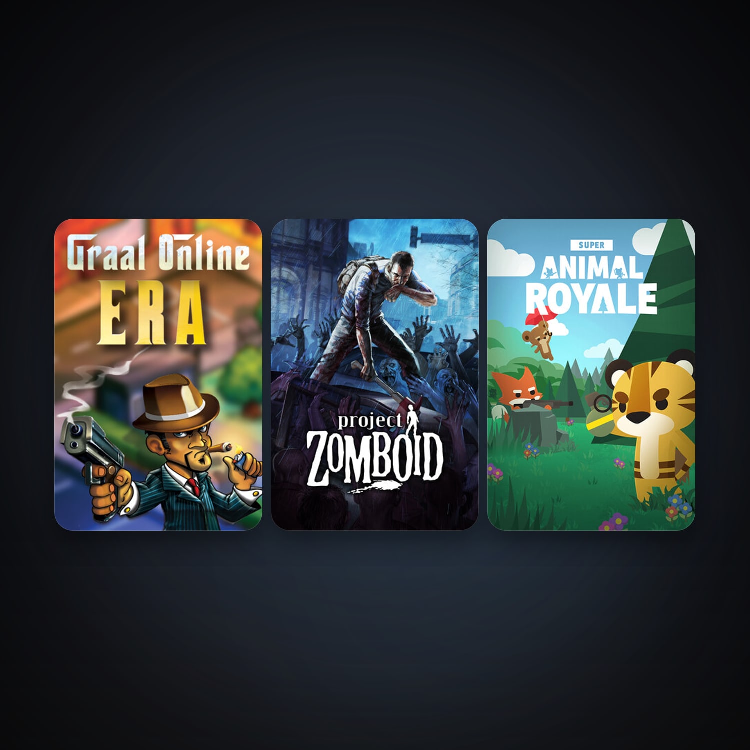 Project Zomboid + Super Animal Royale, 4 games, clean — HabibiAccounts