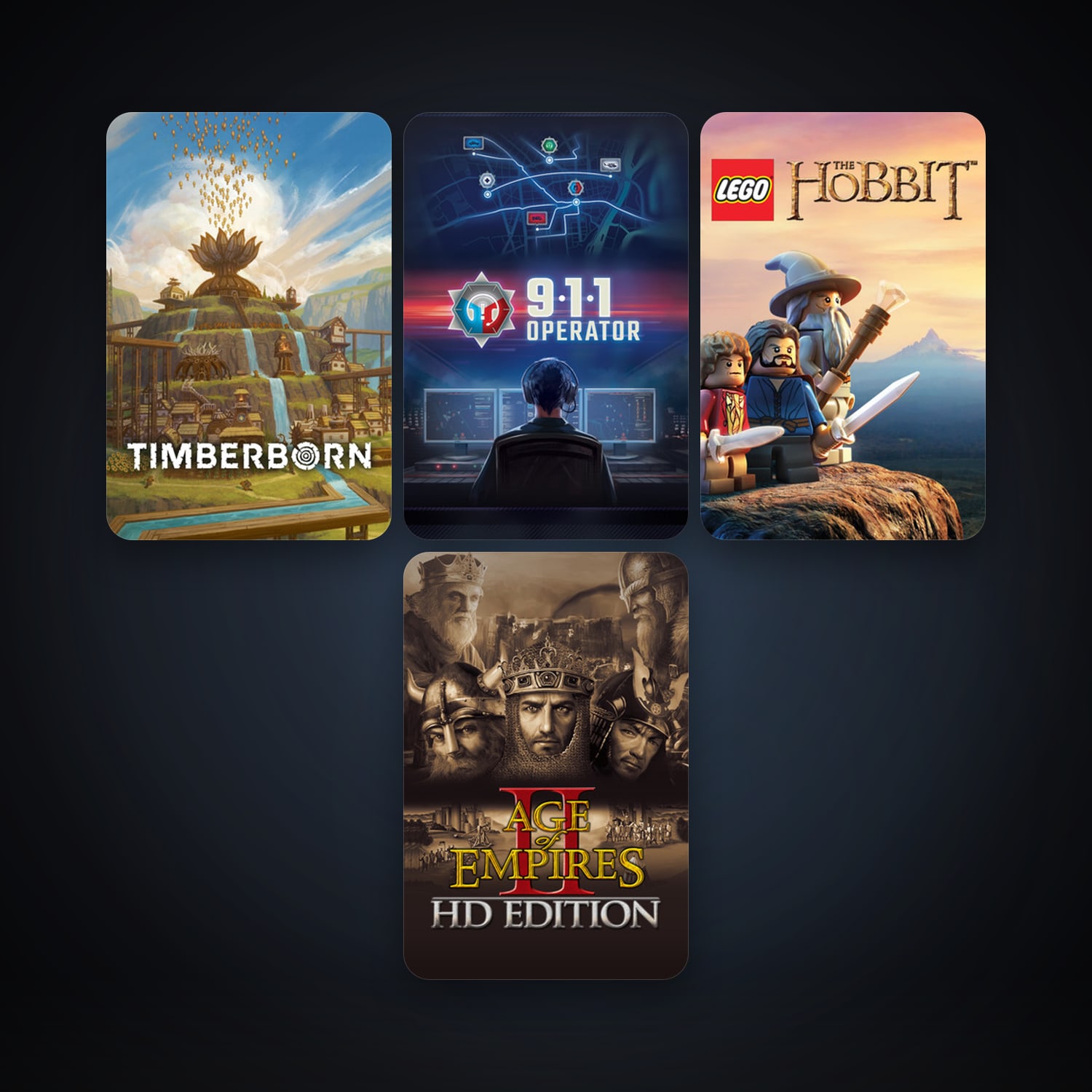 Age of Empires II + LEGO The Hobbit, 4 games, clean — HabibiAccounts
