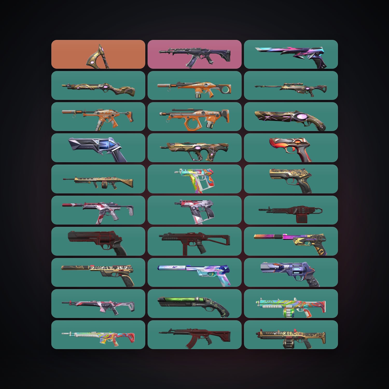 LA Plat 2 locker — 1 knives, 32 skins, lvl 157 — HabibiAccounts