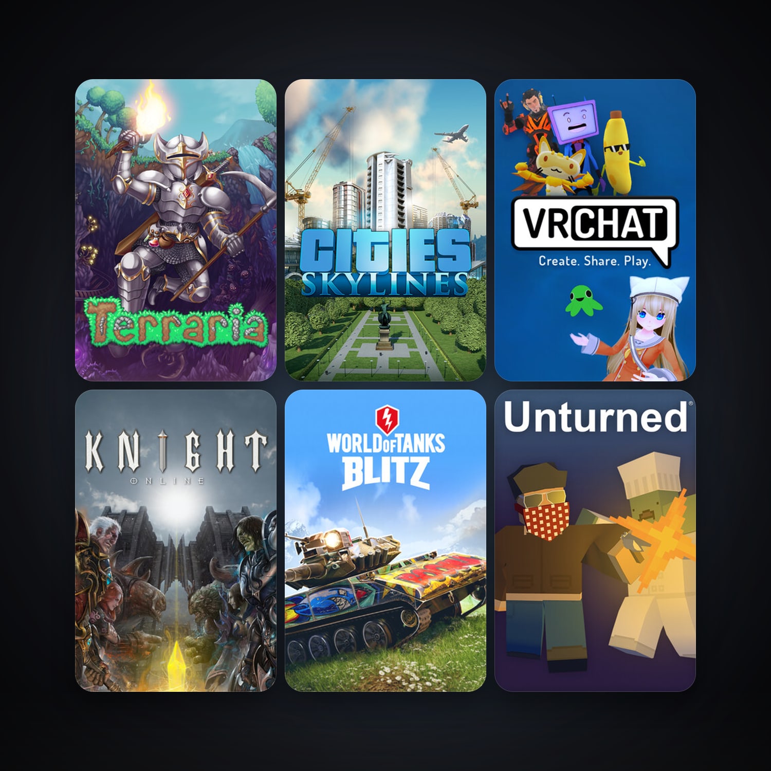Terraria + Cities: Skylines, 17 games, clean — HabibiAccounts