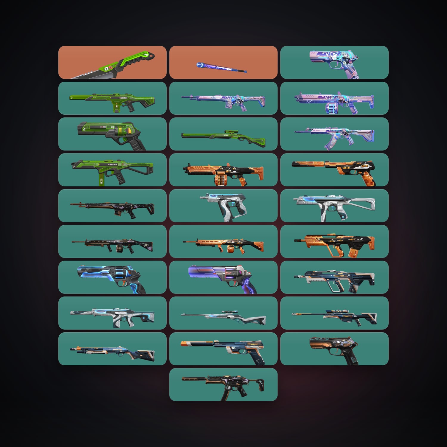 LA locker — 2 knives, 28 skins, lvl 89 — HabibiAccounts