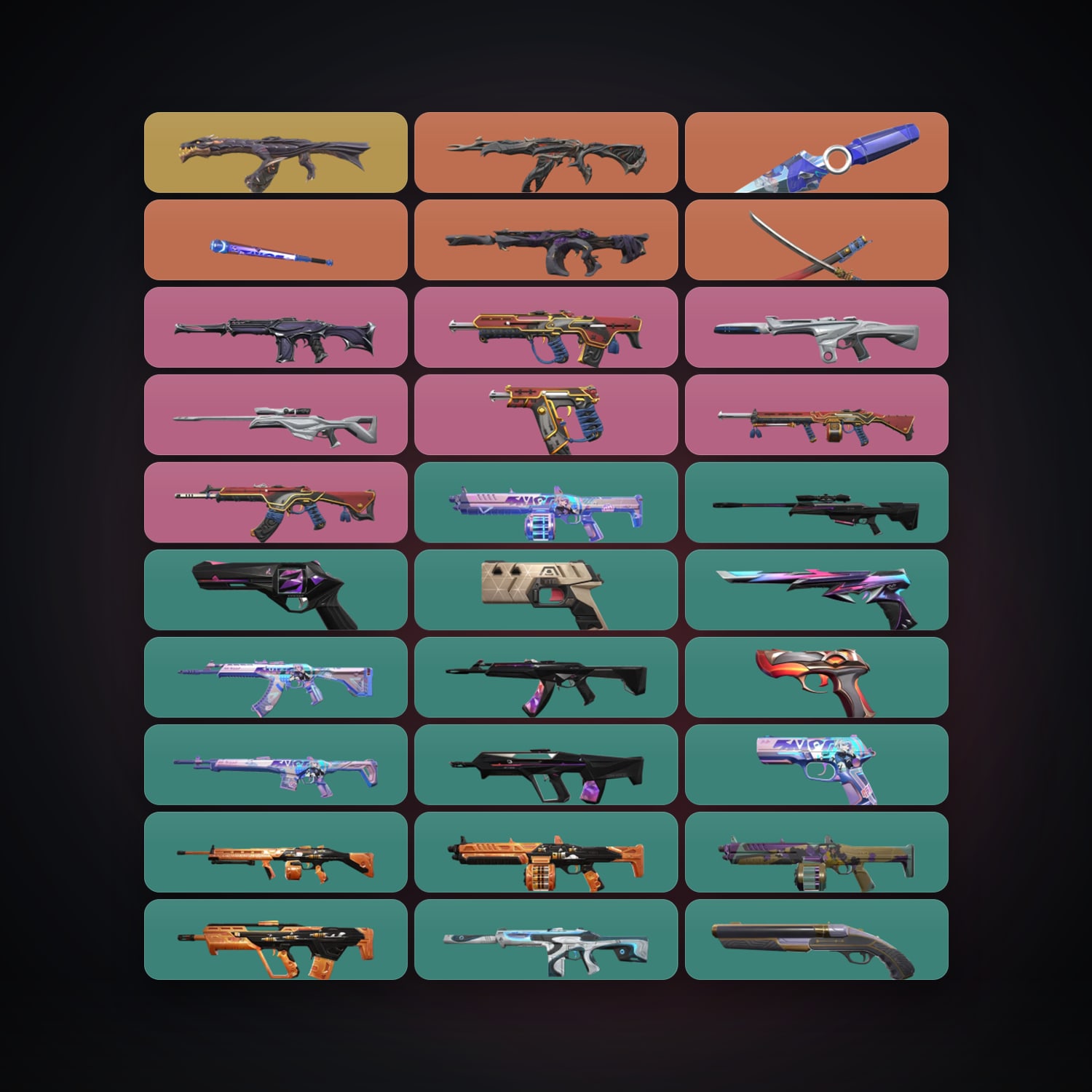 AP Plat 1 locker — 3 knives, 44 skins, lvl 169 — HabibiAccounts