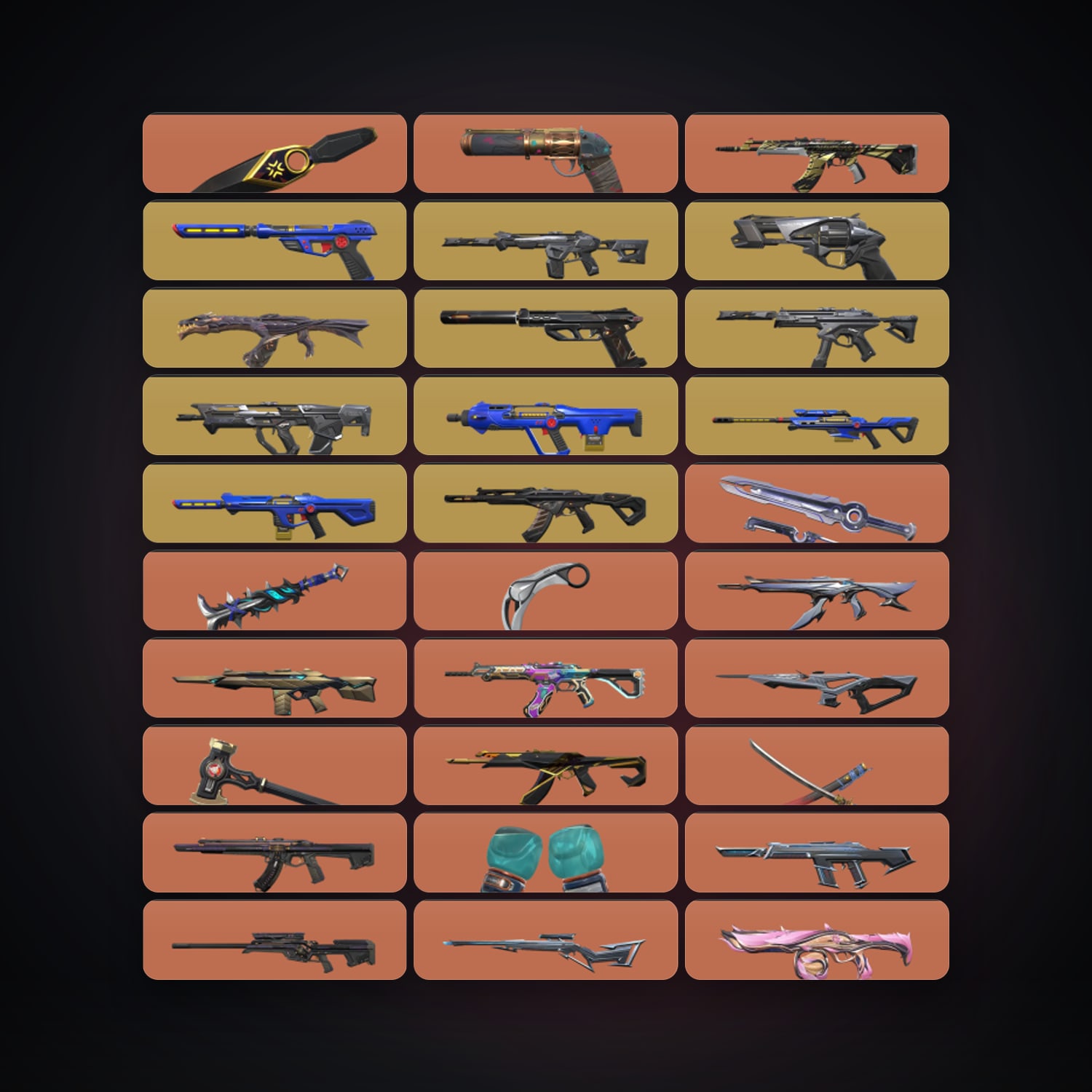 NA Gold 2 locker — 60 knives, 557 skins, lvl 651 — HabibiAccounts