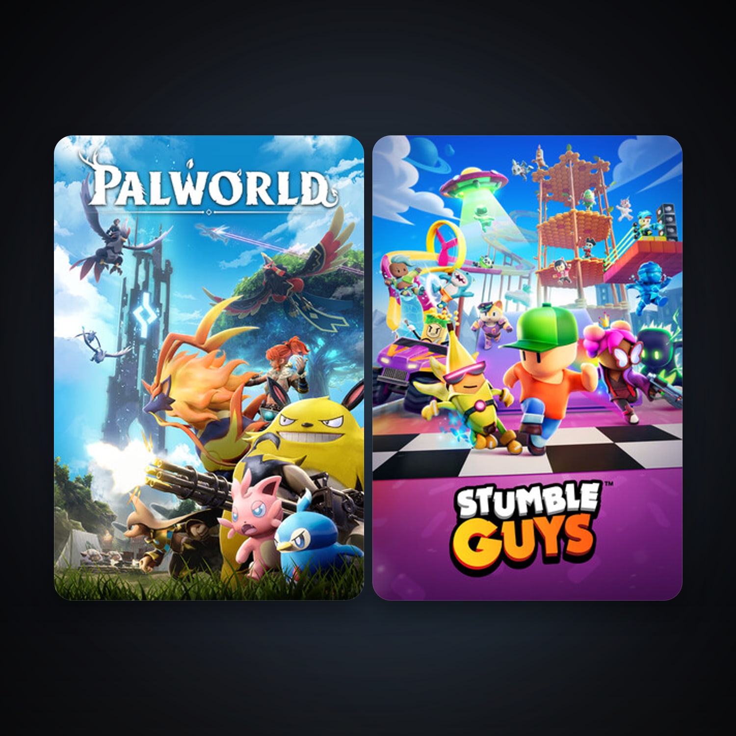 Palworld + Stumble Guys, 3 games, clean — HabibiAccounts
