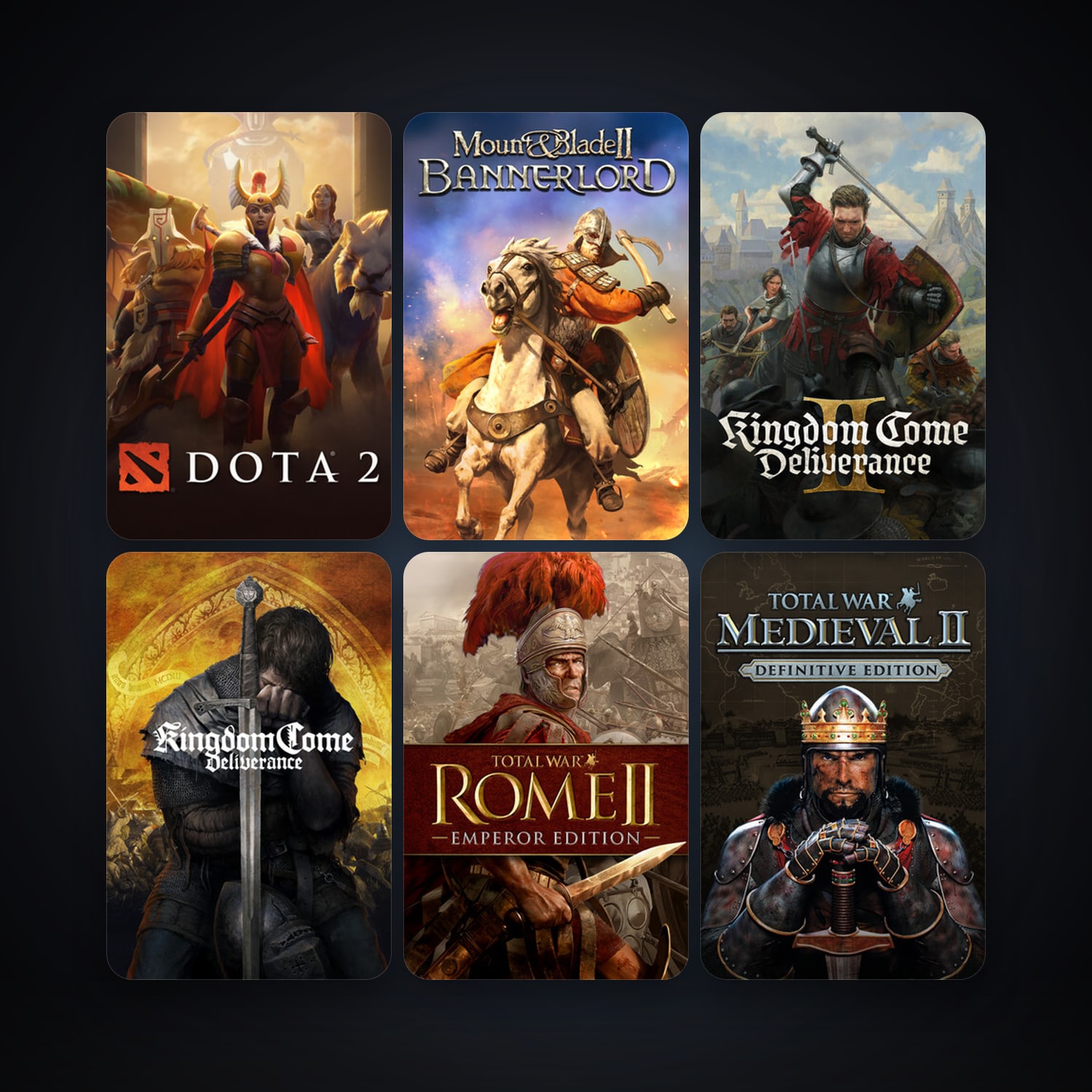 Dota 2 + Medieval II: Total War, 78 games, clean — HabibiAccounts