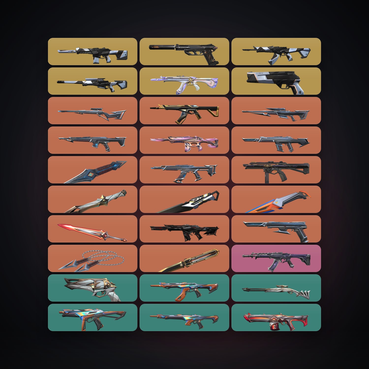 AP Gold 1 locker — 7 knives, 70 skins, lvl 78 — HabibiAccounts