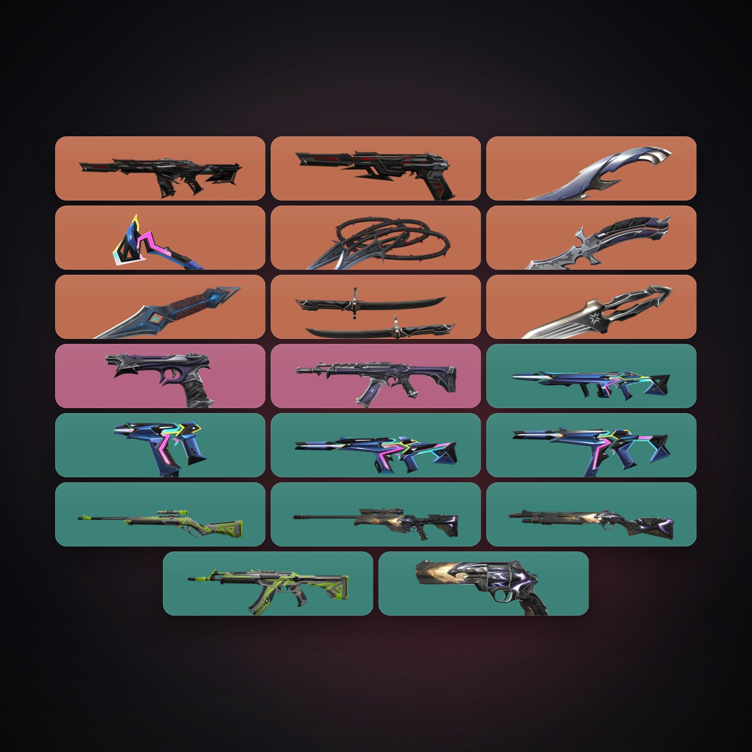 EU Silver 3 locker — 7 knives, 22 skins, lvl 52 — HabibiAccounts