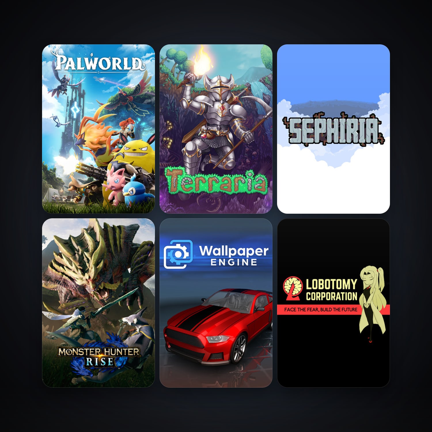 Terraria + Wallpaper Engine, 151 games, Steam 12, clean — HabibiAccounts