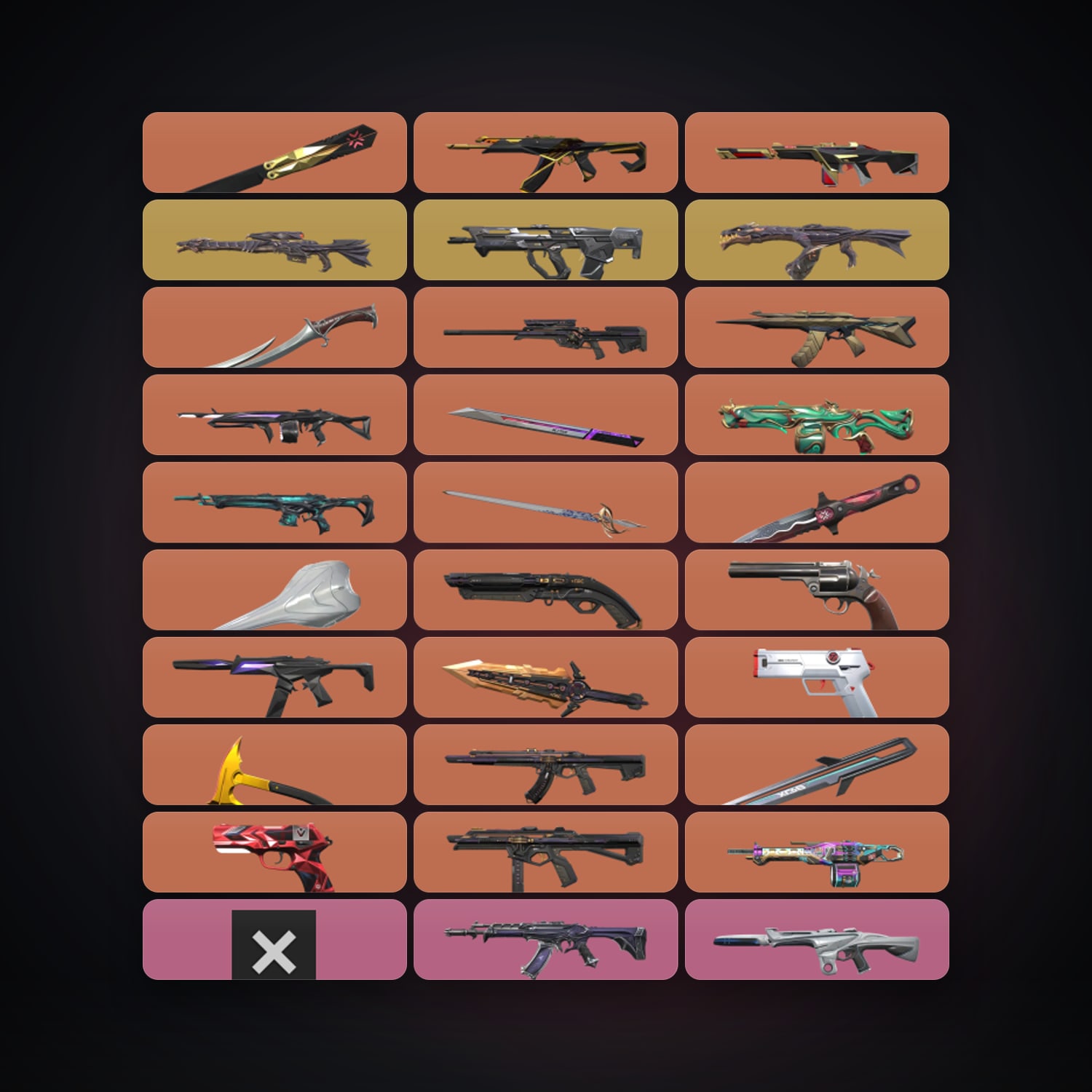 AP Silver 2 locker — 9 knives, 182 skins, lvl 203 — HabibiAccounts