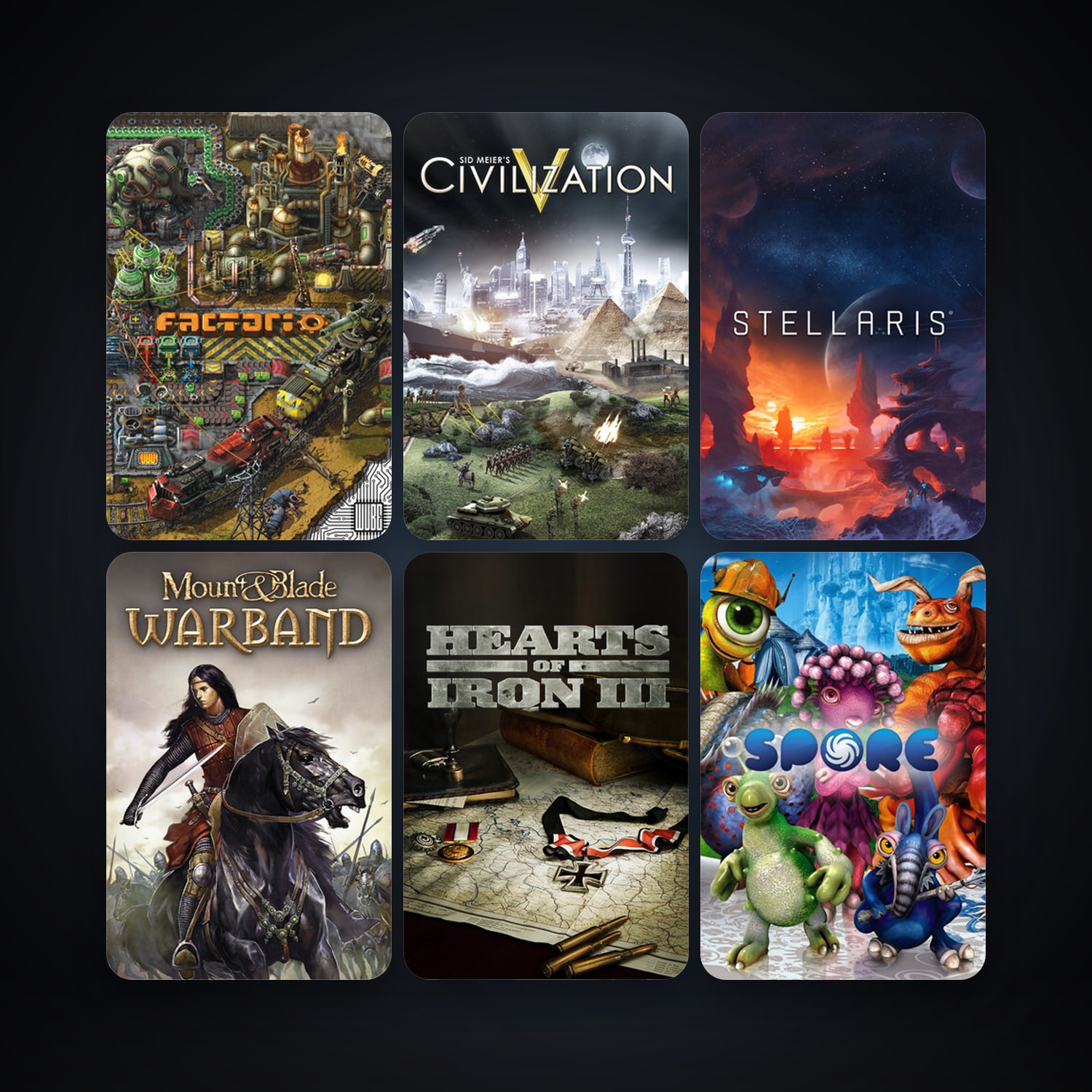 Sid Meier's Civilization V + SPORE, 9 games, clean — HabibiAccounts