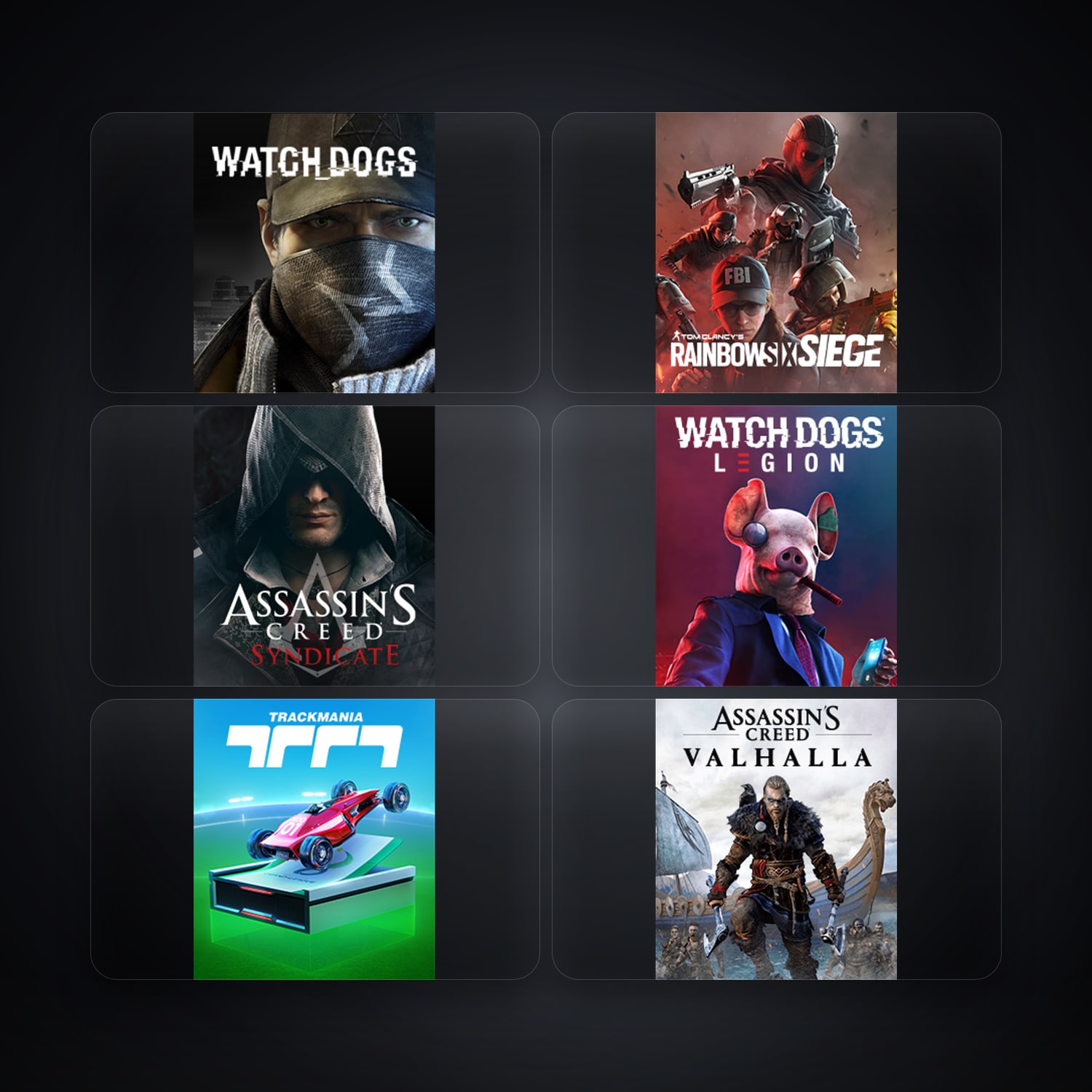 Ubisoft Watch_Dogs + Tom Clancy's Rainbow Six Siege — GB — 6 games · 262213336 — HabibiAccounts