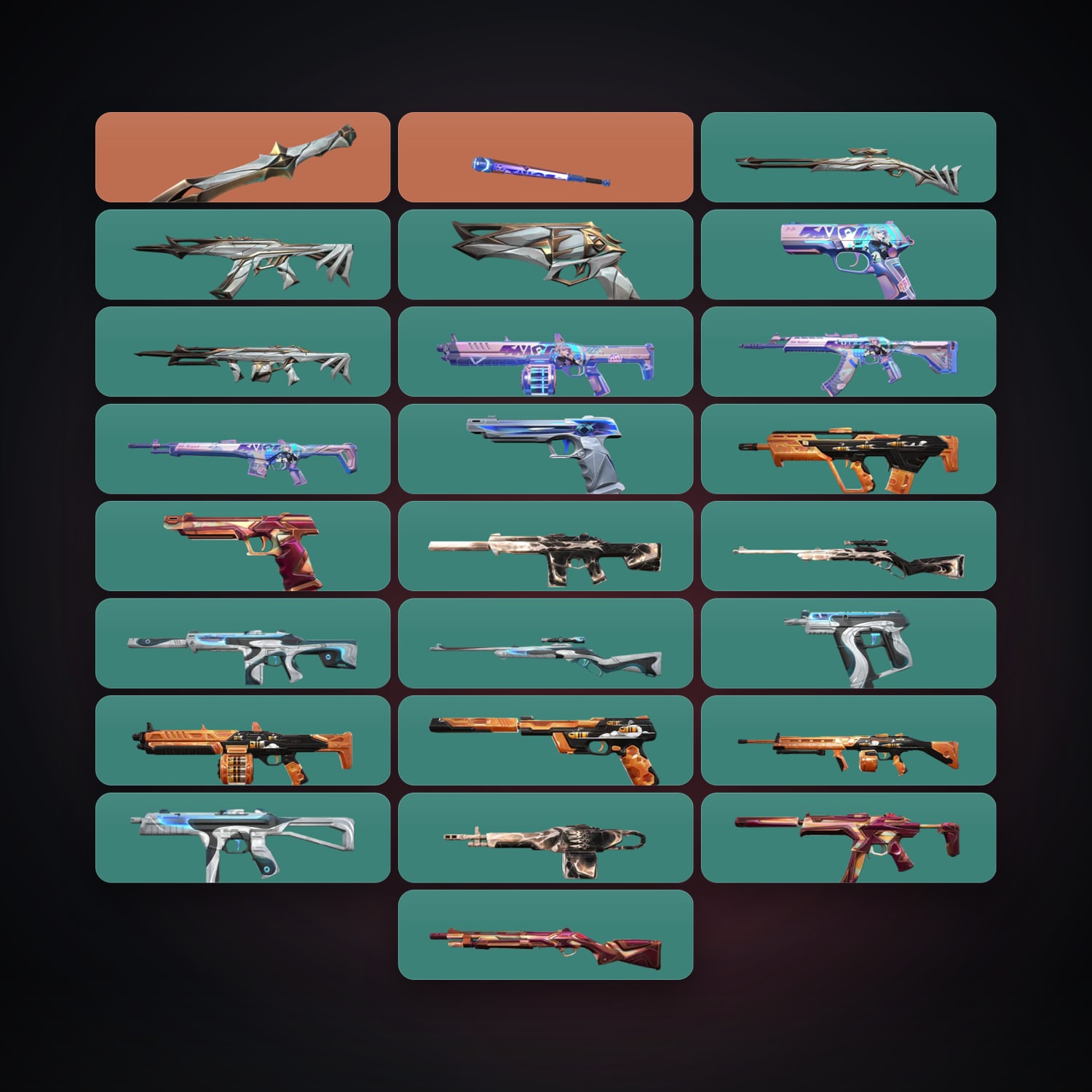 BR locker — 2 knives, 27 skins, lvl 47 — HabibiAccounts