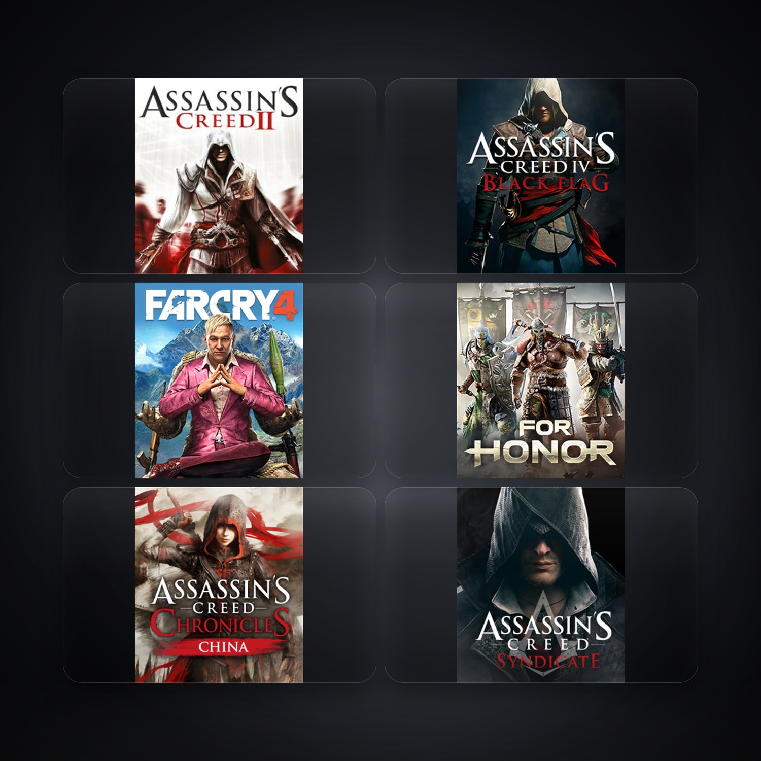 Ubisoft Assassin's Creed II + Assassin’s Creed IV Black Flag — FR — 10 games — HabibiAccounts