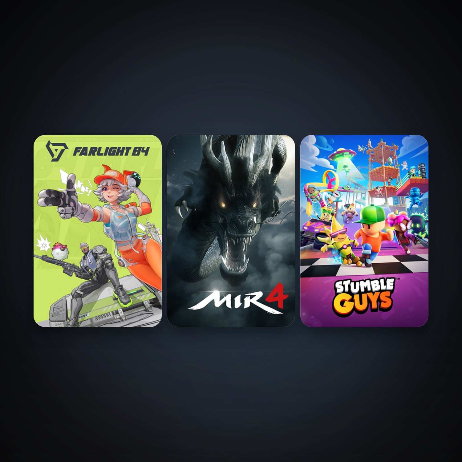 MIR4 + Stumble Guys, 4 games, clean — HabibiAccounts
