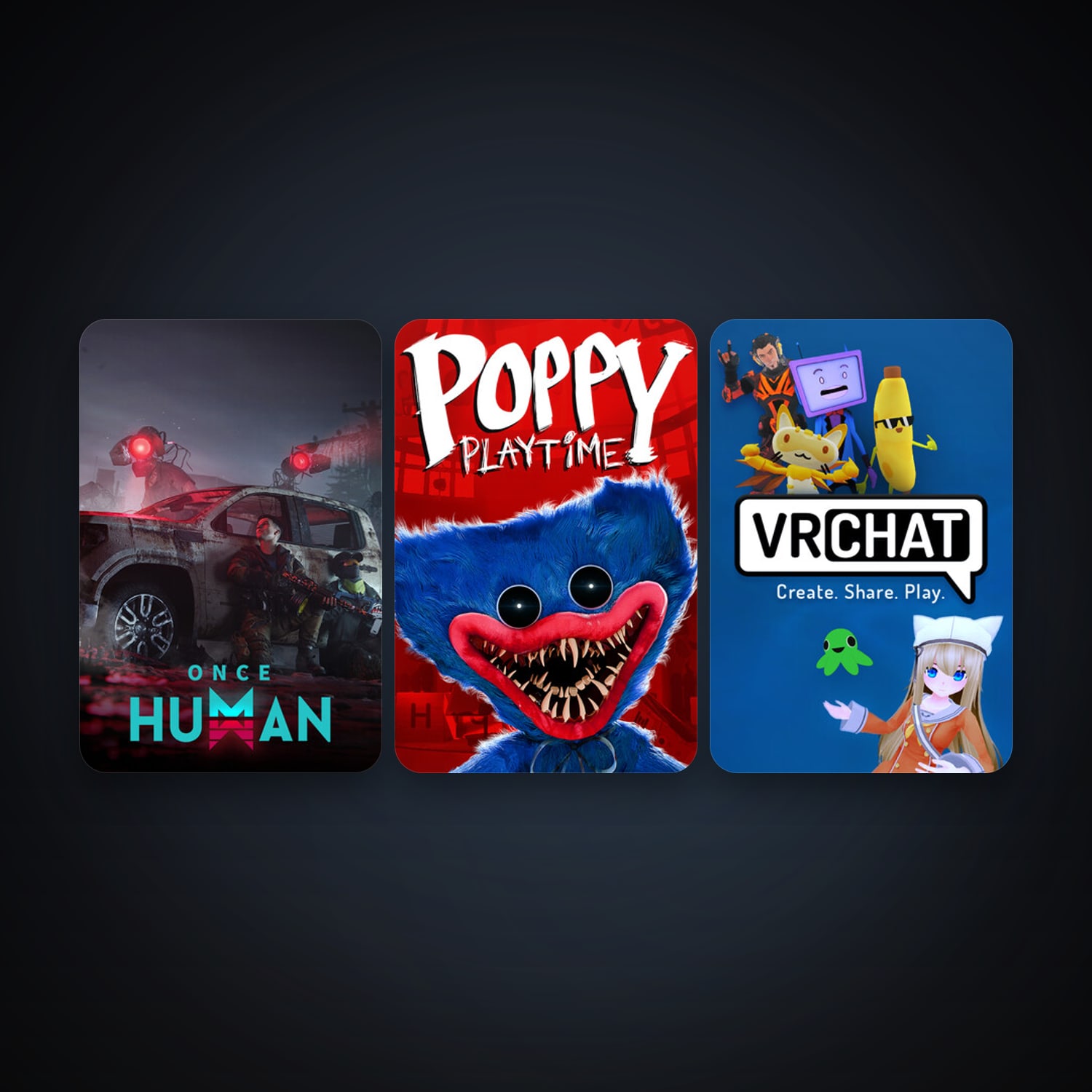 VRChat + Poppy Playtime, 4 games, clean — HabibiAccounts