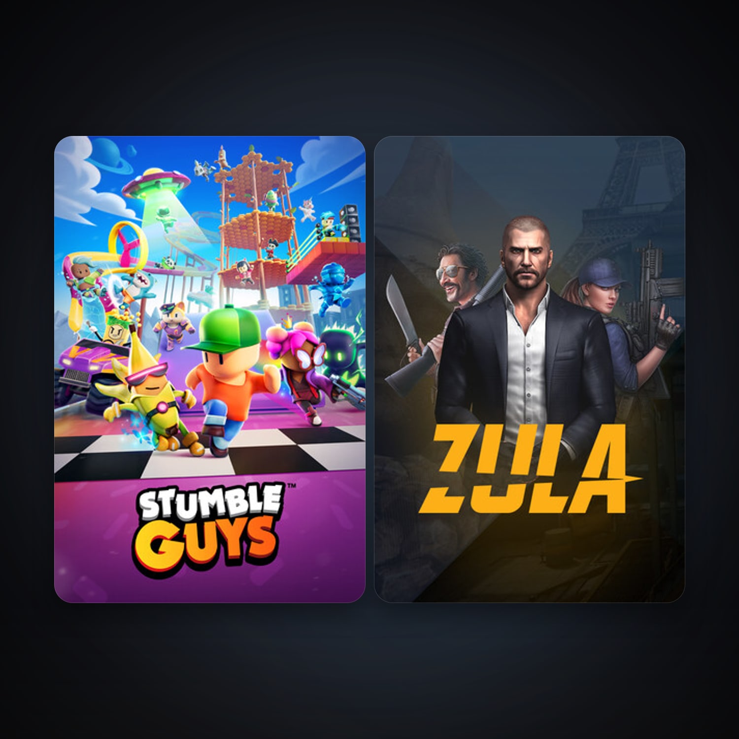 Zula Global + Stumble Guys, 2 games, clean — HabibiAccounts