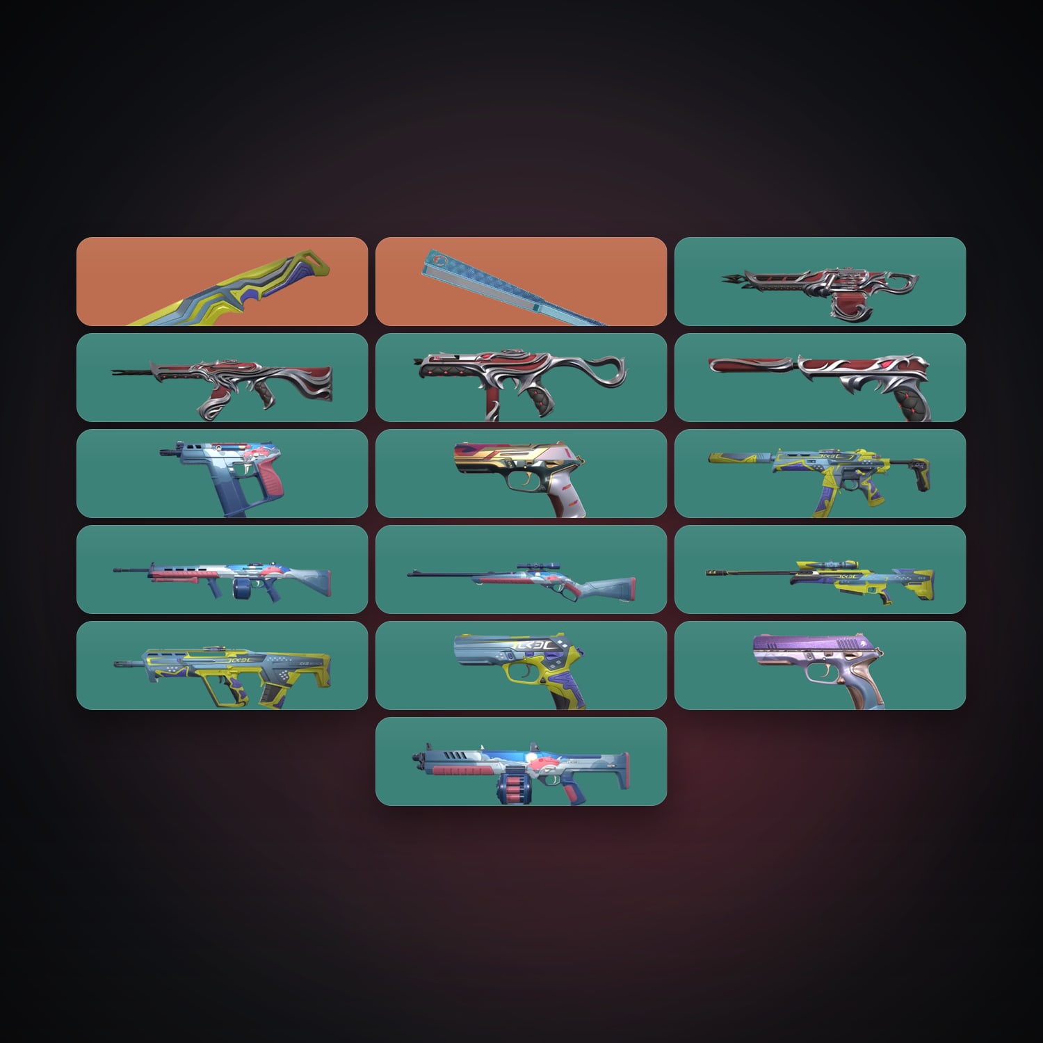 LA locker — 2 knives, 16 skins, lvl 82 — HabibiAccounts