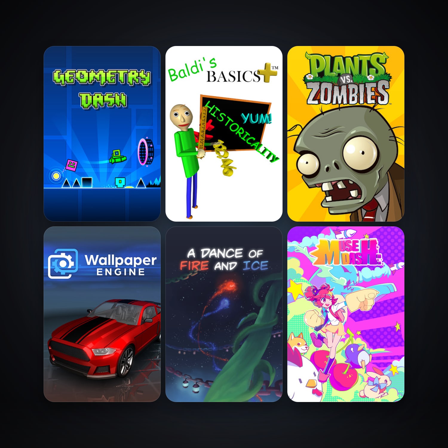 Plants vs. Zombies GOTY Edition + Geometry Dash, 15 games, clean — HabibiAccounts
