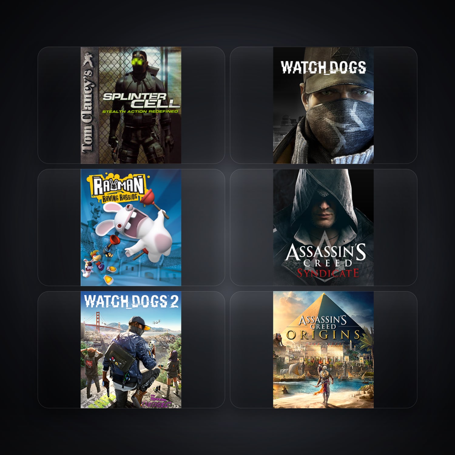 Ubisoft Tom Clancy's Splinter Cell + Watch_Dogs — BR — 9 games — HabibiAccounts