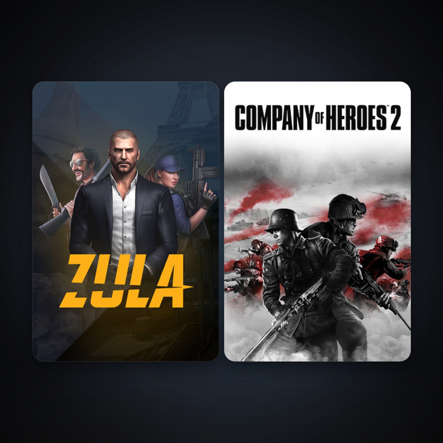 Company of Heroes 2 + Zula Global, 5 games, clean — HabibiAccounts