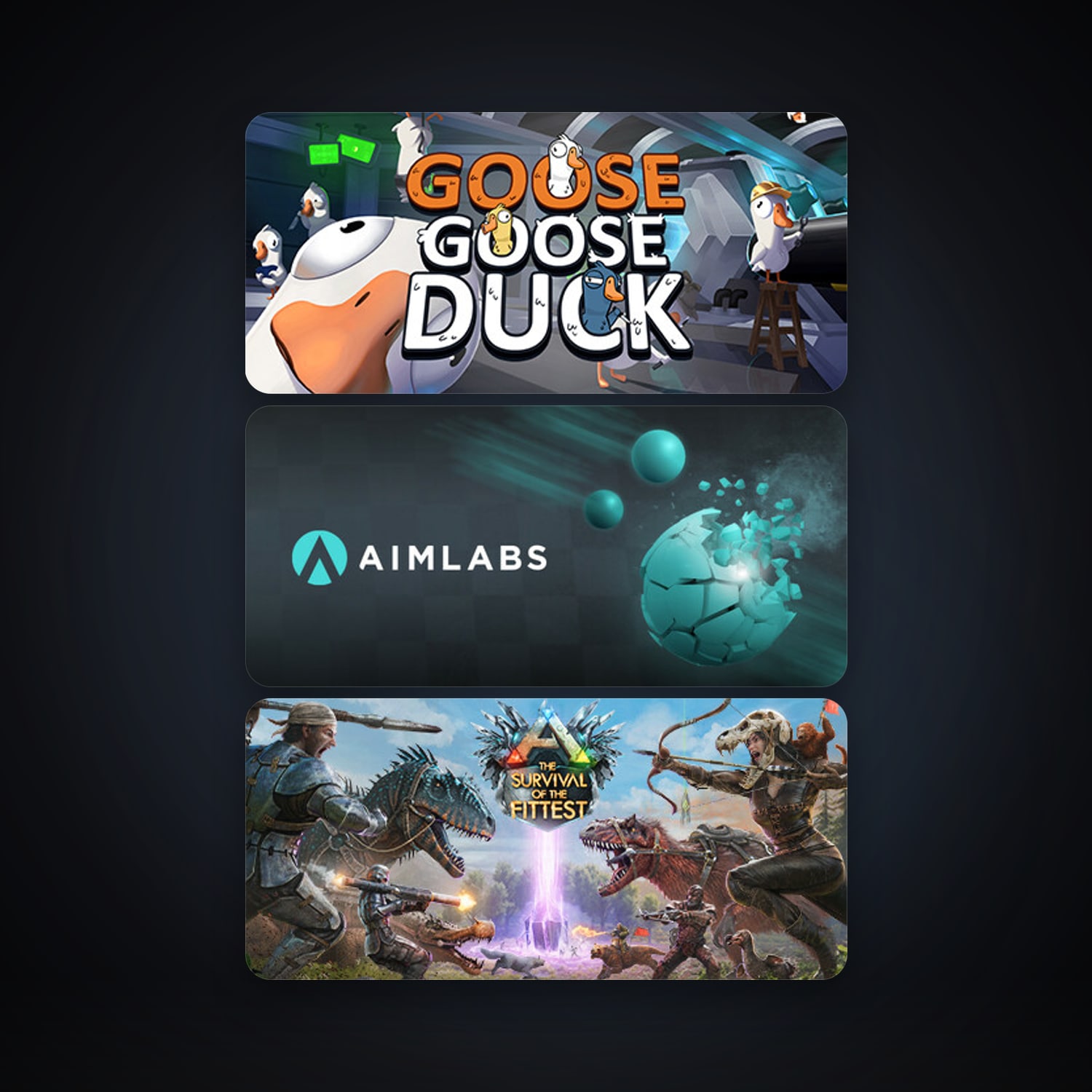 ARK: The Survival Of The Fittest + Aimlabs, 5 games, clean — HabibiAccounts