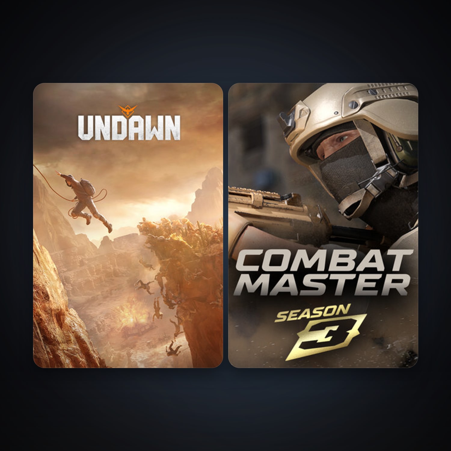 Undawn + Combat Master: Season 1, 3 games, clean — HabibiAccounts
