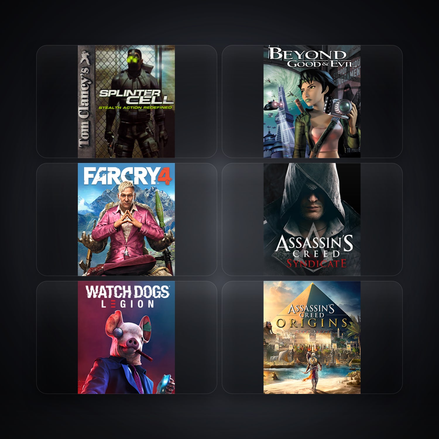 Ubisoft Tom Clancy's Splinter Cell + Beyond Good and Evil — ES — 8 games — HabibiAccounts