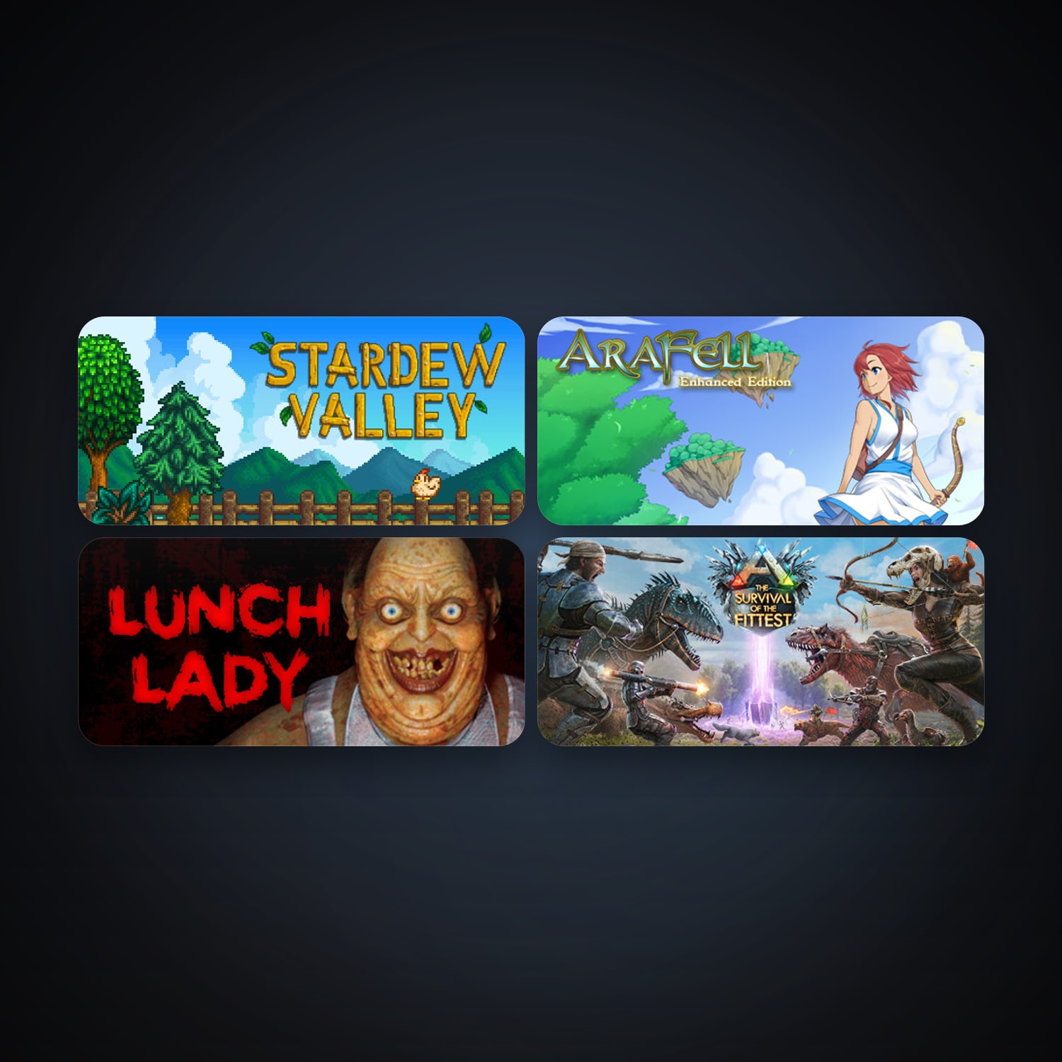 ARK: The Survival Of The Fittest + Stardew Valley, 7 games, clean — HabibiAccounts