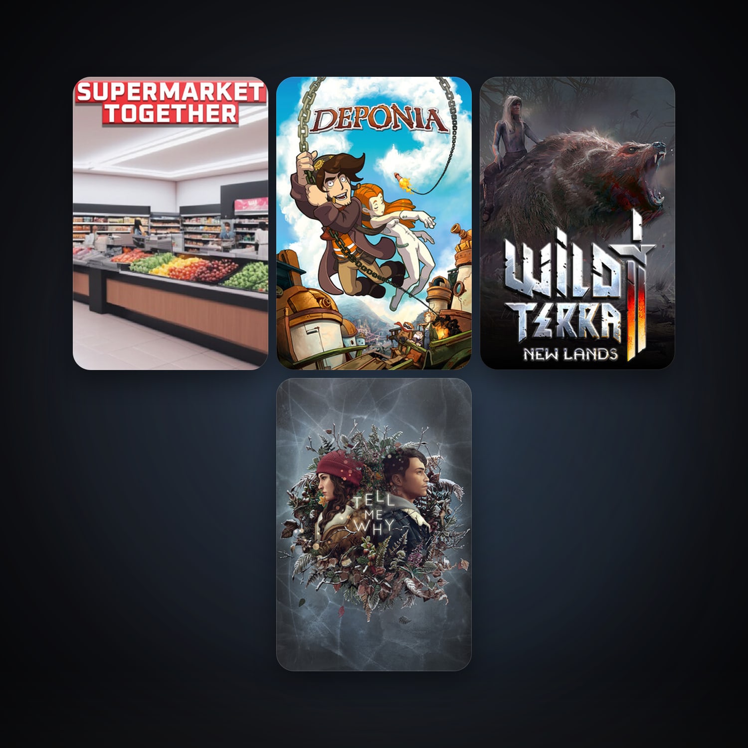 Deponia + Wild Terra 2: New Lands, 12 games, clean — HabibiAccounts