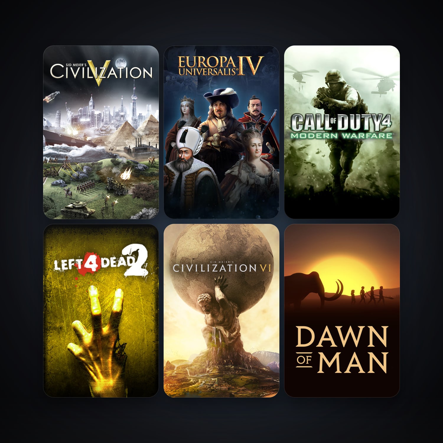 Left 4 Dead 2 + Medieval II: Total War, 31 games, clean — HabibiAccounts