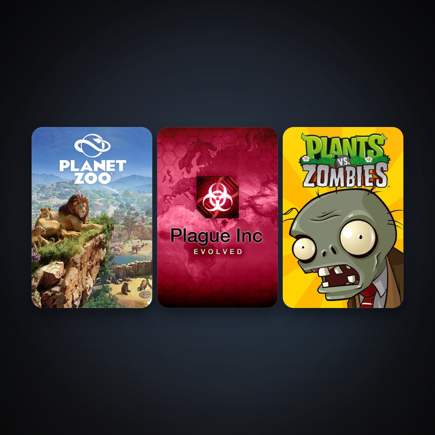 Plants vs. Zombies GOTY Edition + Plague Inc: Evolved, 3 games, clean — HabibiAccounts