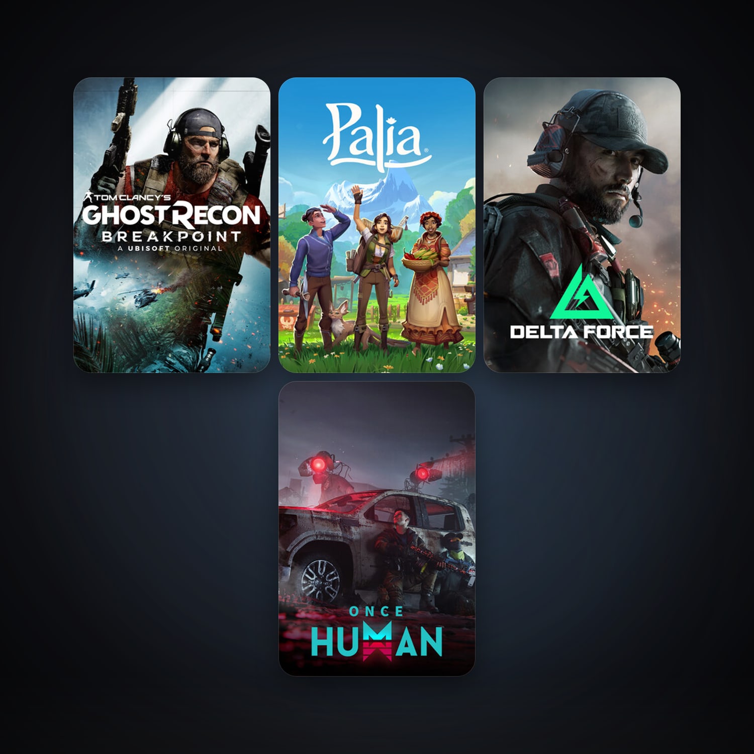 Once Human + Tom Clancy's Ghost Recon Breakpoint, 10 games, clean — HabibiAccounts