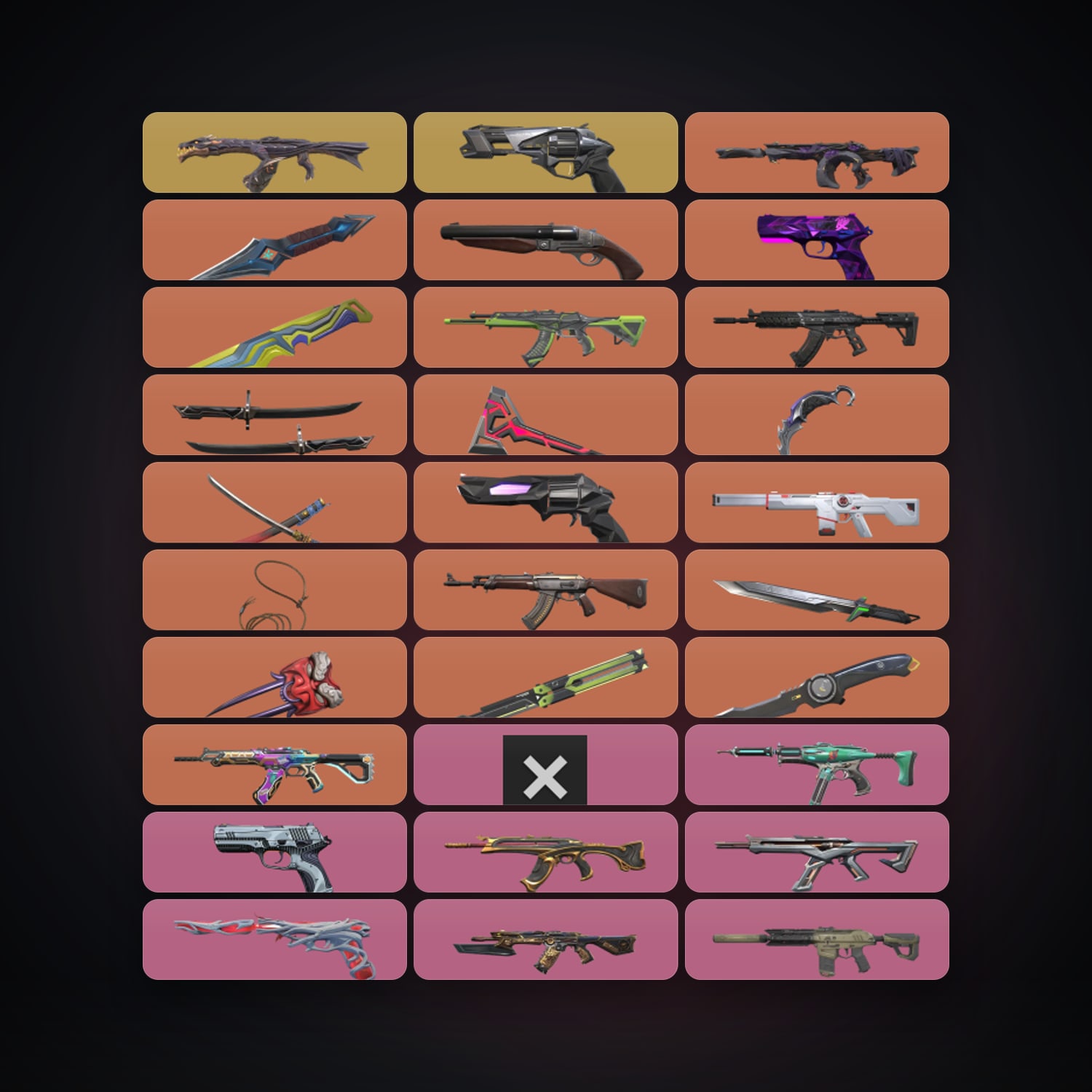 EU Diamond 2 locker — 11 knives, 108 skins, lvl 205 — HabibiAccounts