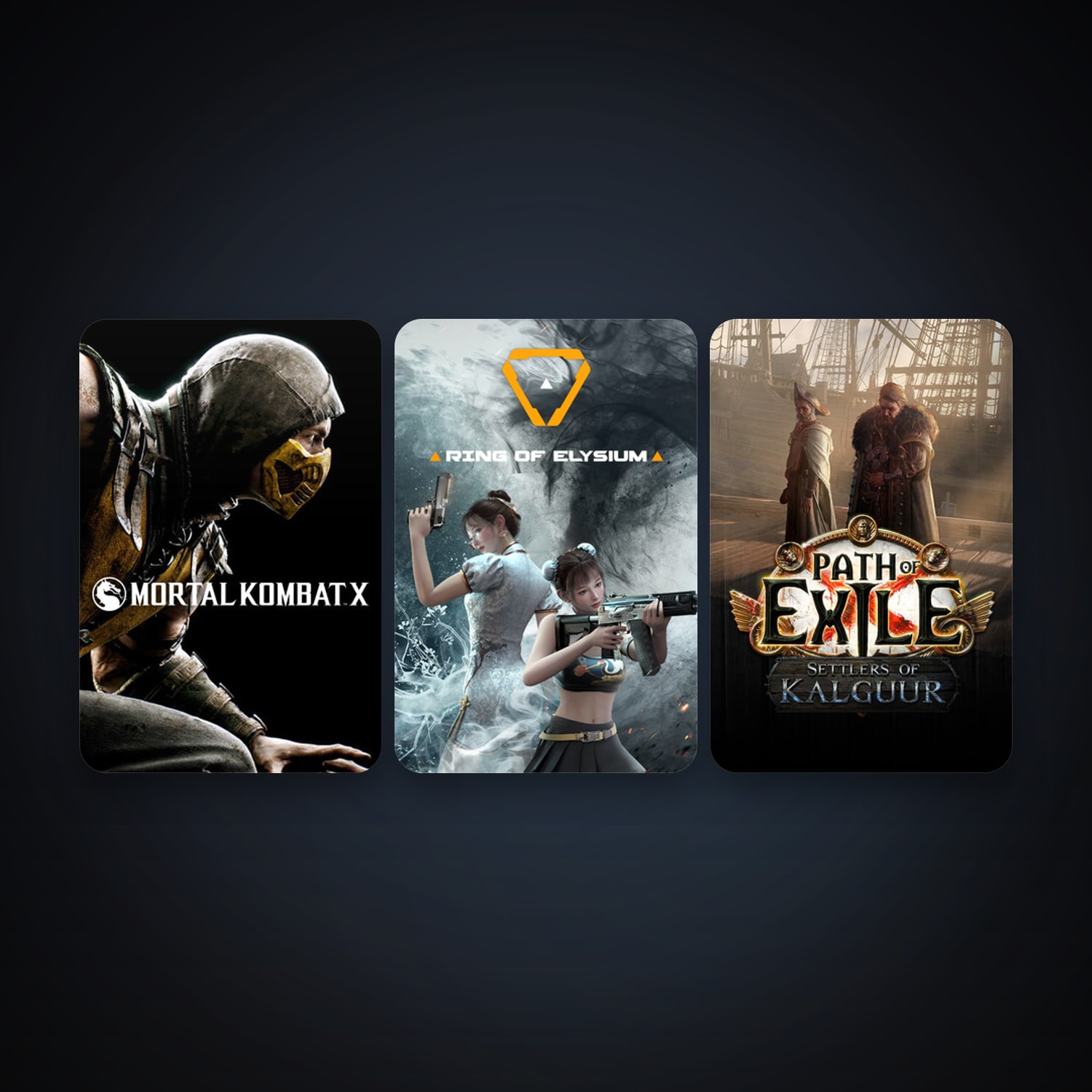 Path of Exile + Mortal Kombat X, 13 games, clean — HabibiAccounts