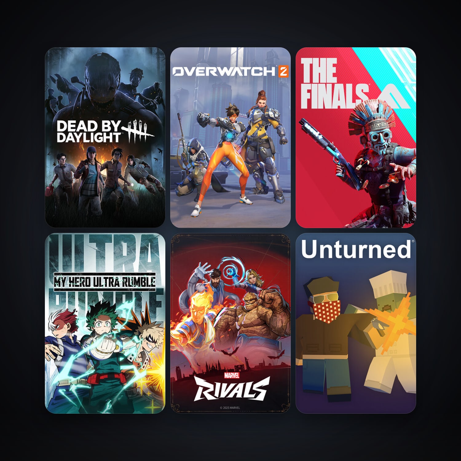 Unturned + Dead by Daylight, 12 games, clean — HabibiAccounts