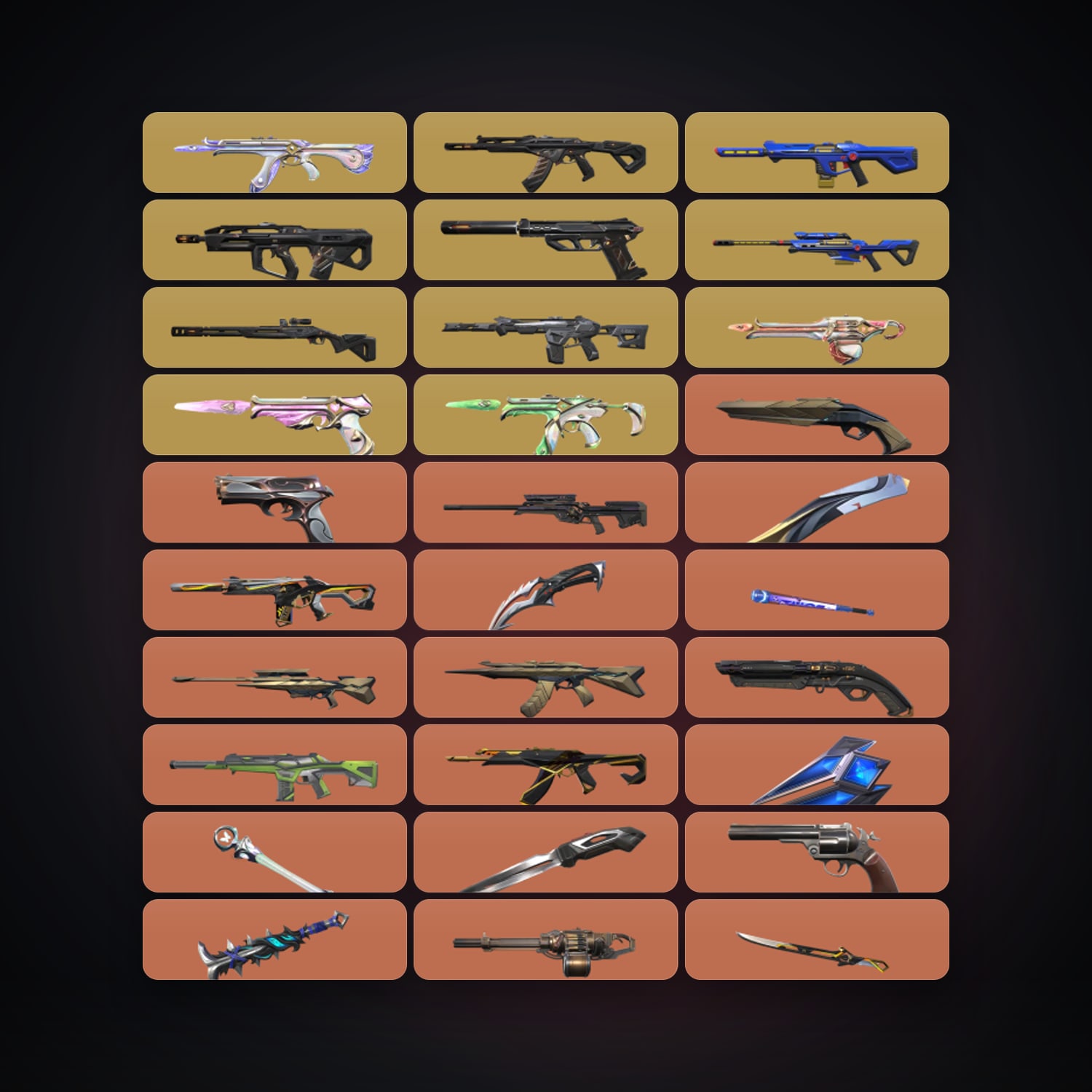 EU Gold 1 locker — 15 knives, 204 skins, lvl 173 — HabibiAccounts