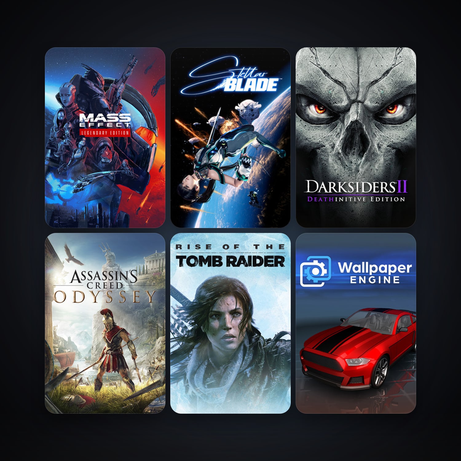 Darksiders II Deathinitive Edition + Rise of the Tomb Raider, 74 games, clean — HabibiAccounts