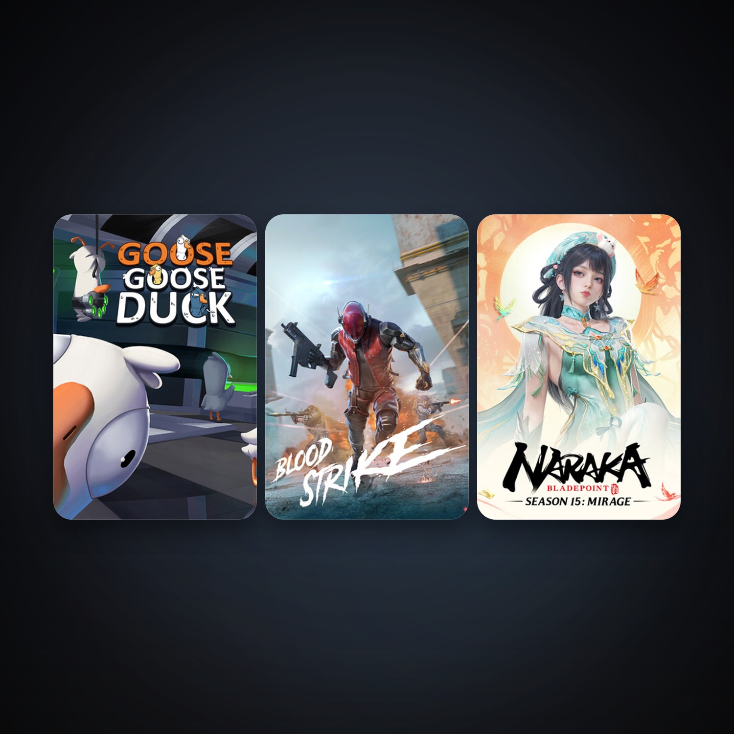 Steam account: NARAKA: BLADEPOINT + Goose Goose Duck, 4 games, clean — HabibiAccounts