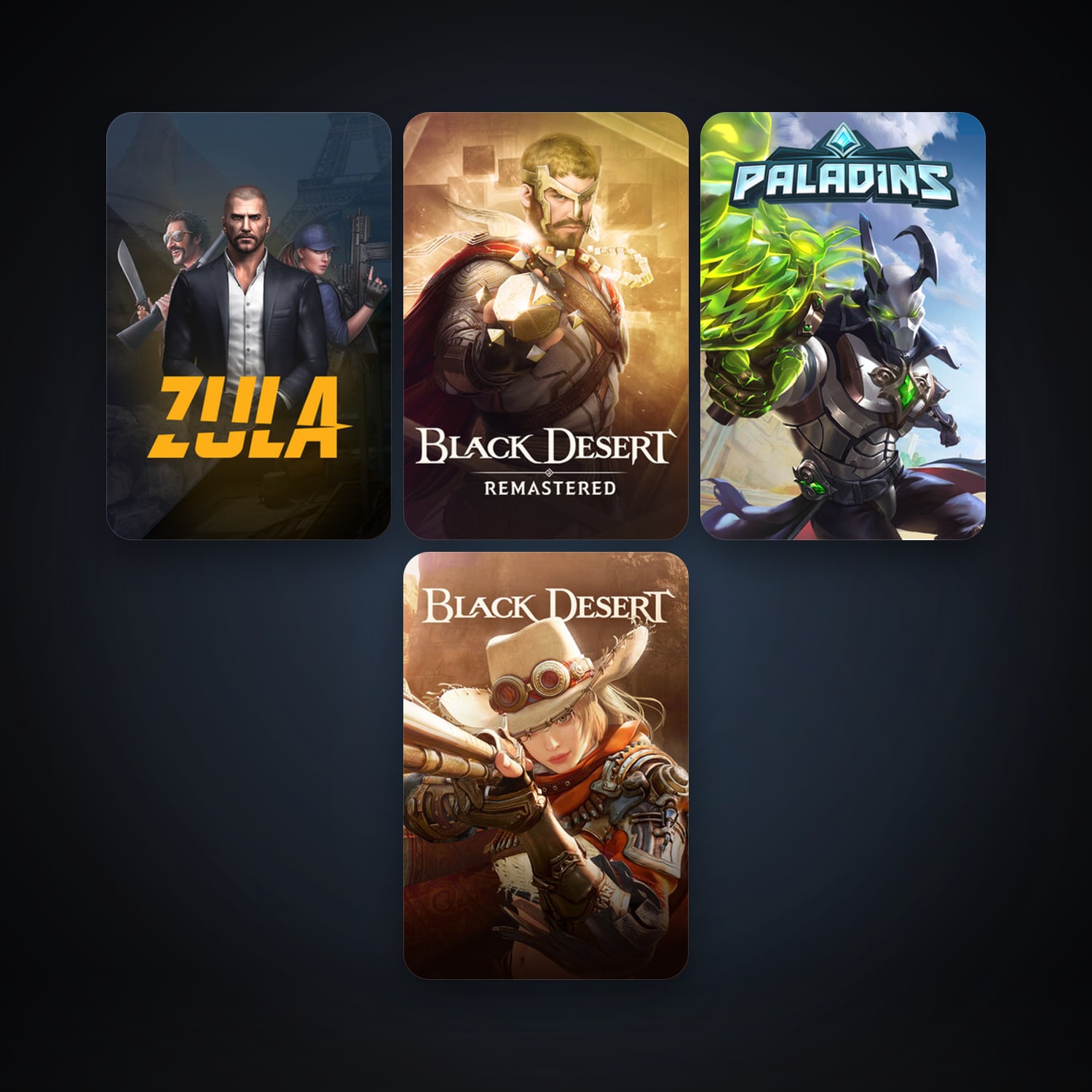 Paladins + Black Desert Online, 6 games, clean — HabibiAccounts