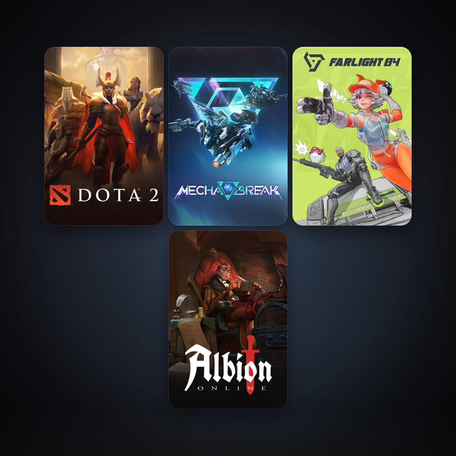 Dota 2 + Albion Online, 4 games, clean — HabibiAccounts