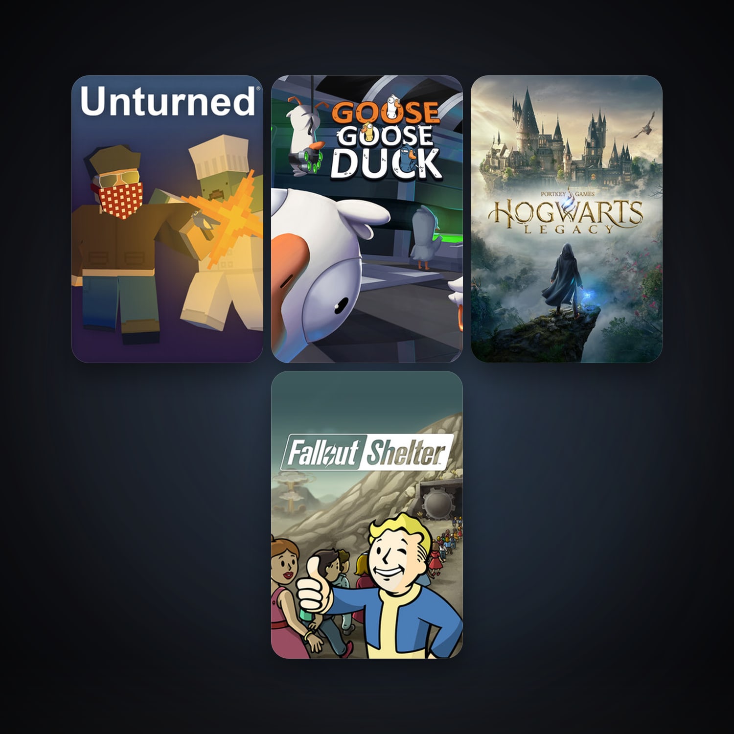 Unturned + Fallout Shelter, 6 games, clean — HabibiAccounts
